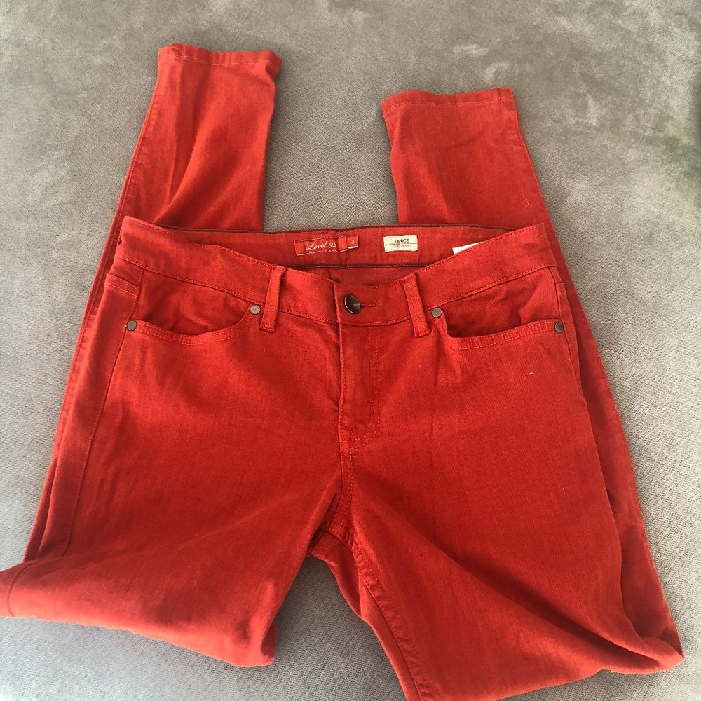 Level 99 Janice Ultra Skinny Burnt Orange Jeans - Picture 2 of 16